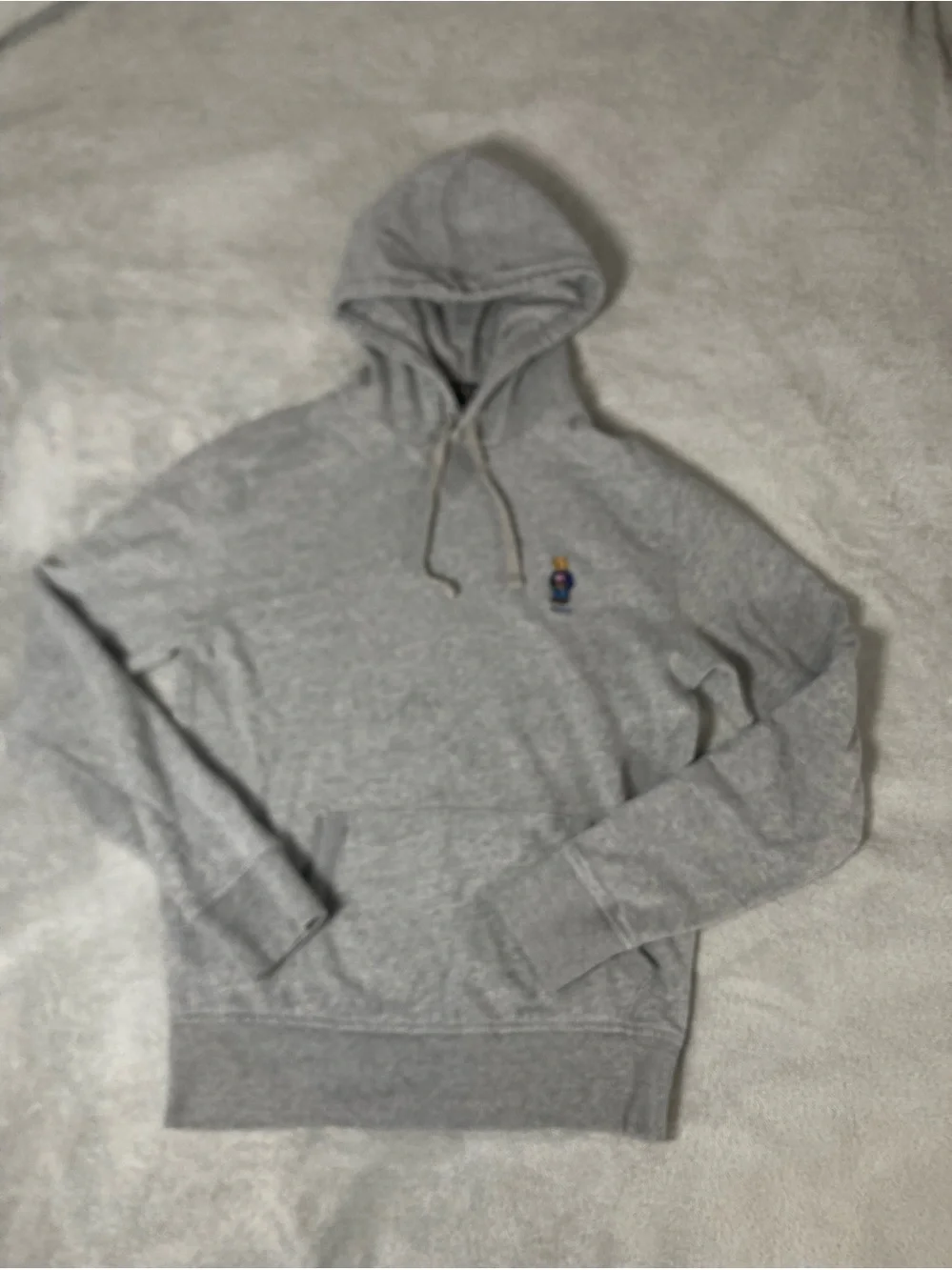 Polo Ralph Lauren Polo Bear USA Hoodie Grey Jersey Graphic Mens S/P urban Style